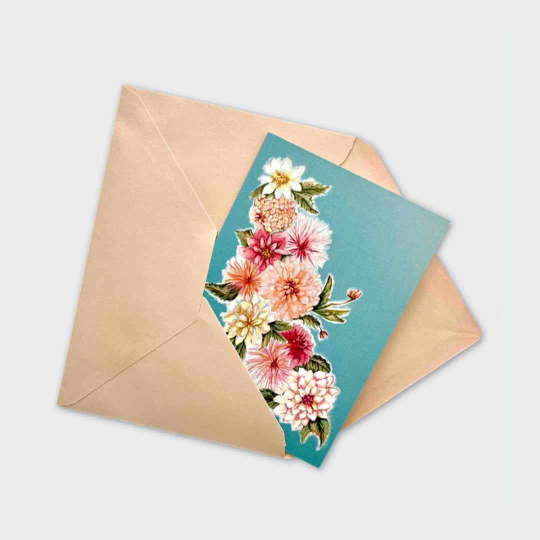 Dahlia Blossoms Tote Bag