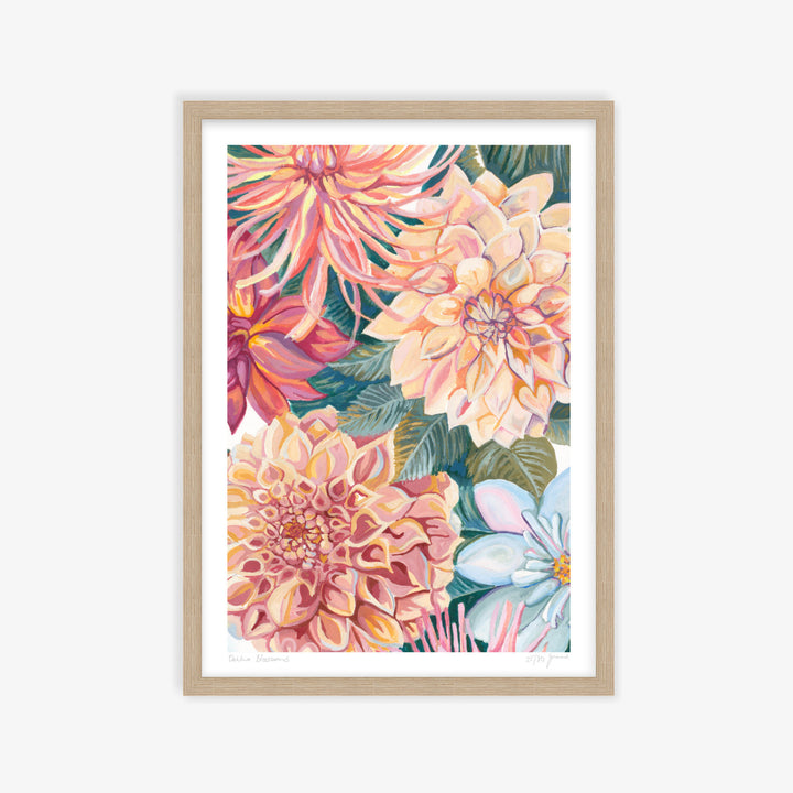 Dahlia Blossoms Art Print