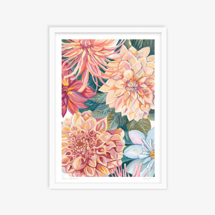 Dahlia Blossoms Art Print