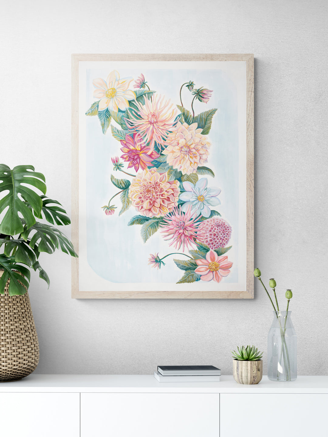 Dahlia Gathering II Art Print