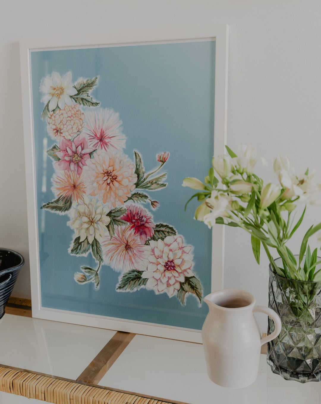 Dahlia Gathering Art Print