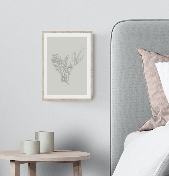Native NZ Hebe Flower Art Print