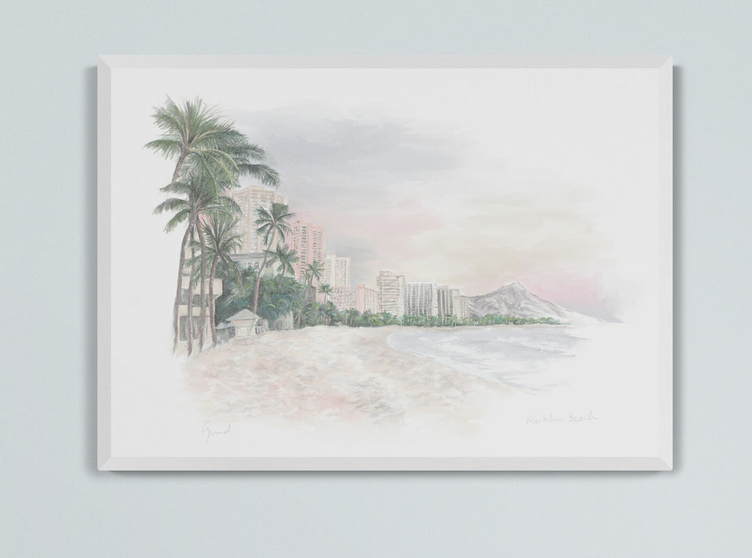 Waikiki Beach Art Print