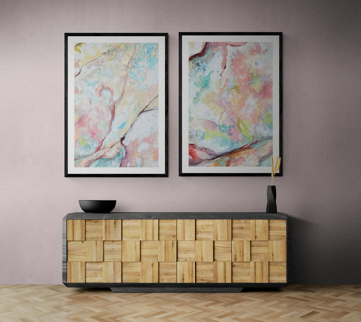 Sandstone & Pink Landing Pair Art Print