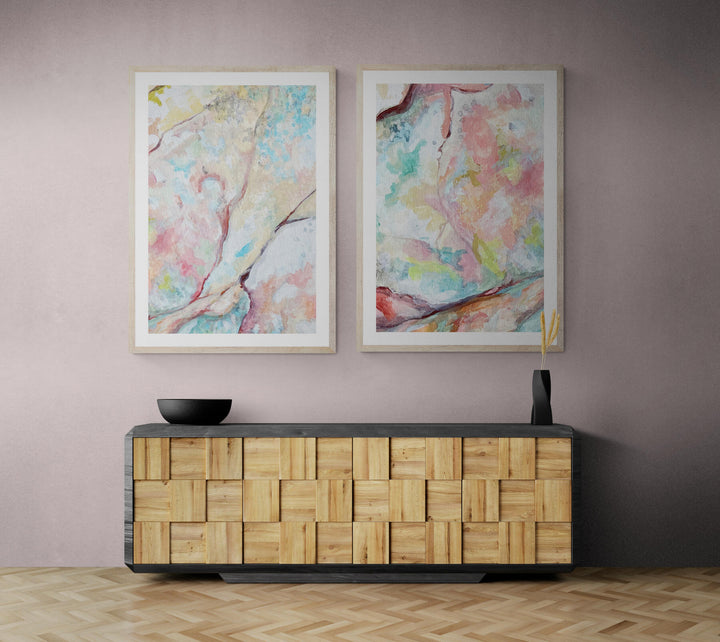 Sandstone & Pink Landing Pair Art Print