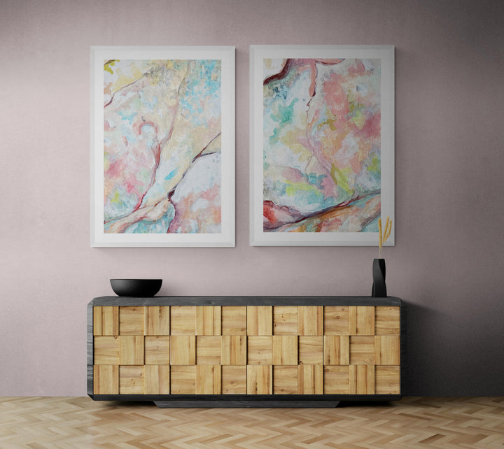 Sandstone & Pink Landing Pair Art Print